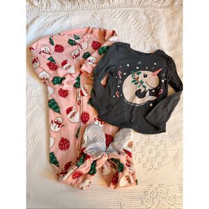 Carter’s‎ Old Navy 3T Holiday Bundle Xmas 2pc